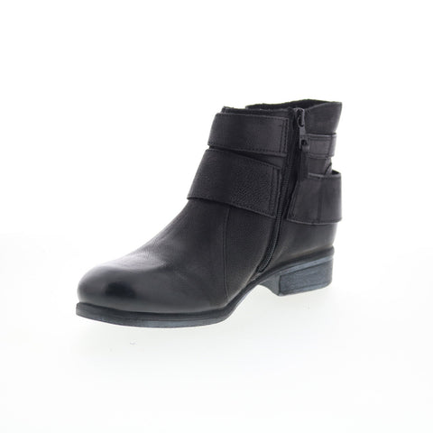 Miz Mooz Shermie Womens Black Leather Zipper Ankle & Booties Boots