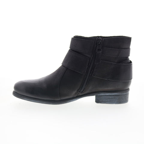 Miz Mooz Shermie Womens Black Leather Zipper Ankle & Booties Boots
