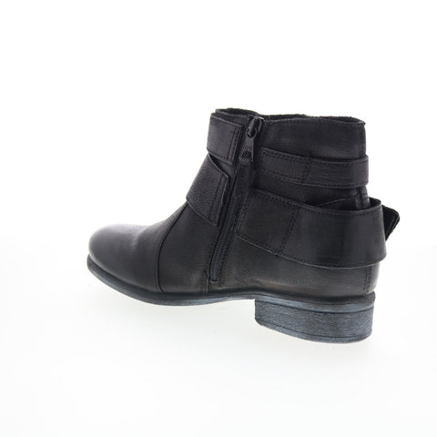 Miz Mooz Shermie Womens Black Leather Zipper Ankle & Booties Boots