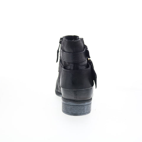 Miz Mooz Shermie Womens Black Leather Zipper Ankle & Booties Boots