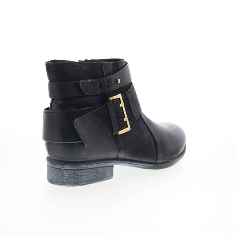 Miz Mooz Shermie Womens Black Leather Zipper Ankle & Booties Boots