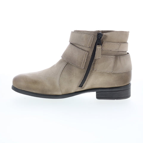 Miz Mooz Shermie Womens Gray Leather Zipper Ankle & Booties Boots