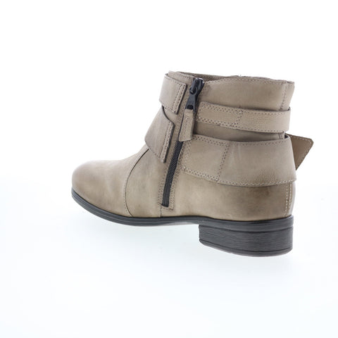 Miz Mooz Shermie Womens Gray Leather Zipper Ankle & Booties Boots