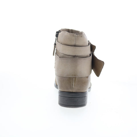 Miz Mooz Shermie Womens Gray Leather Zipper Ankle & Booties Boots