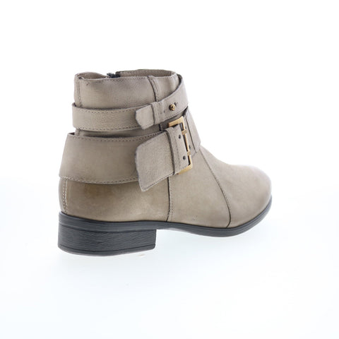 Miz Mooz Shermie Womens Gray Leather Zipper Ankle & Booties Boots