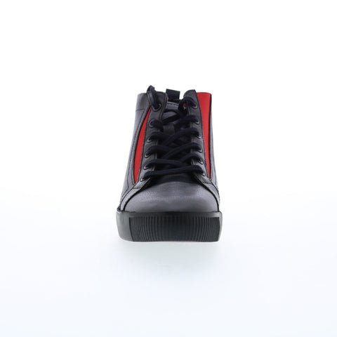 Softinos Shyl SHYL658SOF-000 Womens Black Leather Lifestyle Sneakers Shoes
