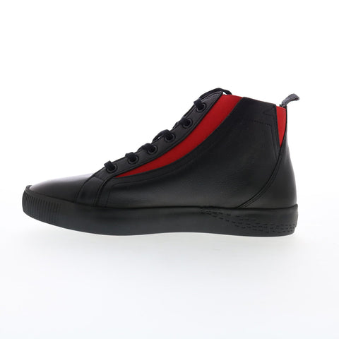 Softinos Shyl SHYL658SOF-000 Womens Black Leather Lifestyle Sneakers Shoes