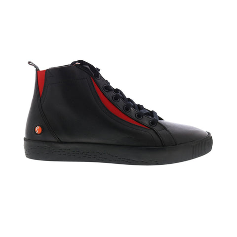 Softinos Shyl SHYL658SOF-000 Womens Black Leather Lifestyle Sneakers Shoes