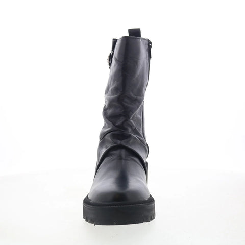Miz Mooz Sibyl Womens Black Leather Zipper Casual Dress Boots