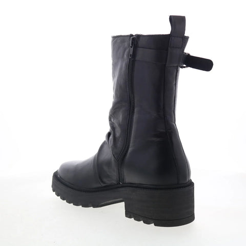 Miz Mooz Sibyl Womens Black Leather Zipper Casual Dress Boots