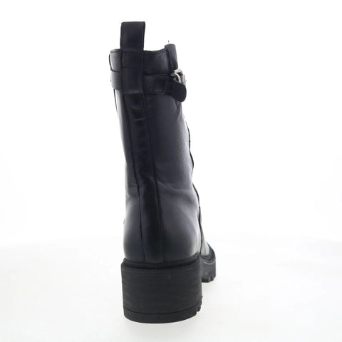 Miz Mooz Sibyl Womens Black Leather Zipper Casual Dress Boots