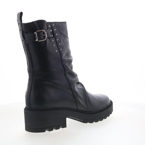 Miz Mooz Sibyl Womens Black Leather Zipper Casual Dress Boots