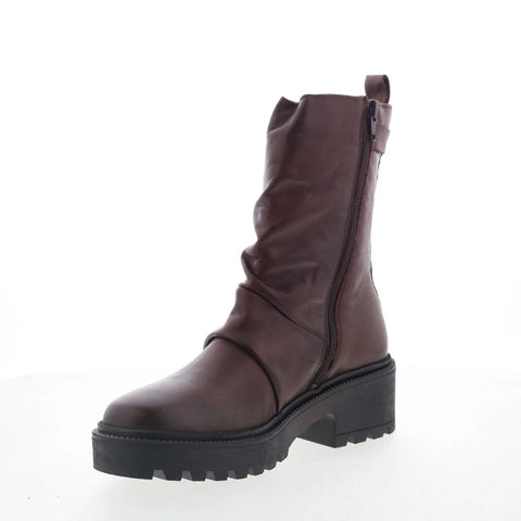 Miz Mooz Sibyl Womens Brown Leather Zipper Casual Dress Boots
