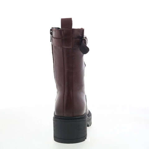Miz Mooz Sibyl Womens Brown Leather Zipper Casual Dress Boots