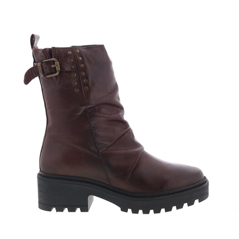 Miz Mooz Sibyl Womens Brown Leather Zipper Casual Dress Boots