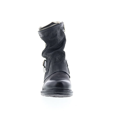 A.S. 98 Sid Womens Black Leather Zipper Casual Dress Boots