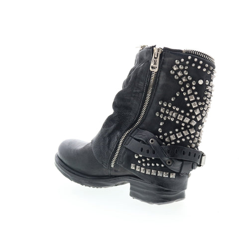 A.S. 98 Sid Womens Black Leather Zipper Casual Dress Boots