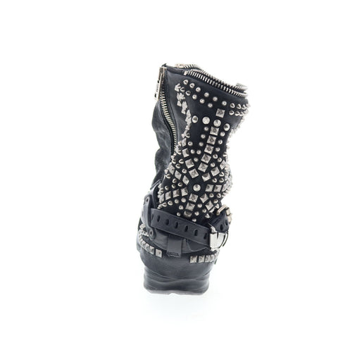 A.S. 98 Sid Womens Black Leather Zipper Casual Dress Boots