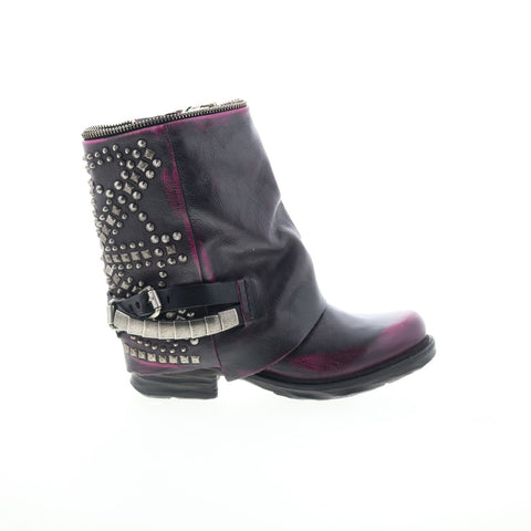 A.S. 98 Sid Womens Black Leather Zipper Casual Dress Boots
