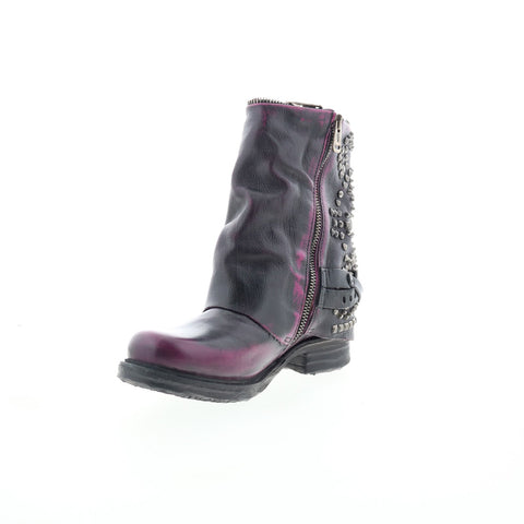 A.S. 98 Sid Womens Black Leather Zipper Casual Dress Boots
