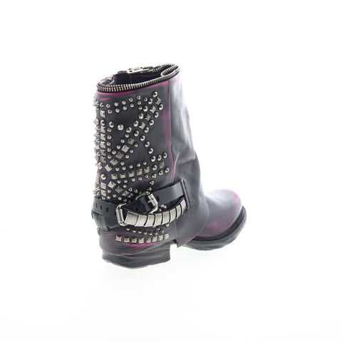 A.S. 98 Sid Womens Black Leather Zipper Casual Dress Boots