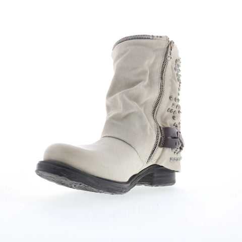 A.S. 98 Sid Womens Gray Leather Zipper Casual Dress Boots