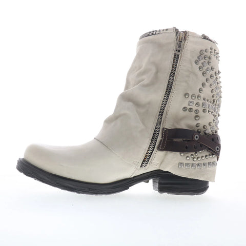 A.S. 98 Sid Womens Gray Leather Zipper Casual Dress Boots
