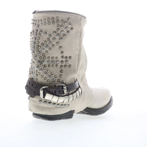 A.S. 98 Sid Womens Gray Leather Zipper Casual Dress Boots