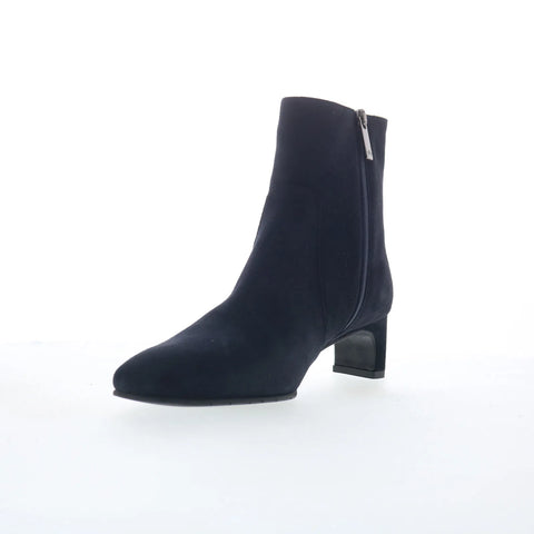 Aquatalia Siella TW5SIEN1 Womens Blue Suede Zipper Casual DressBoots