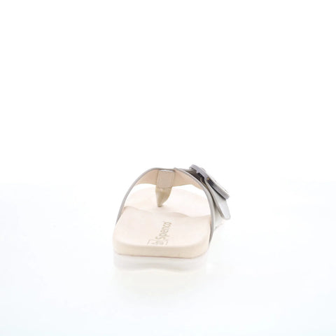 Spenco Sierra SP1068GRY Womens Gray Wide Leather Flip-Flops Sandals Shoes