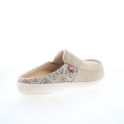 Spenco Siesta Slide Arizona SP1019DTN Womens Beige Suede Mule Flats Shoes