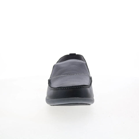 Spenco Siesta Slip-On Leather Mens Black Wide Loafers Casual Shoes