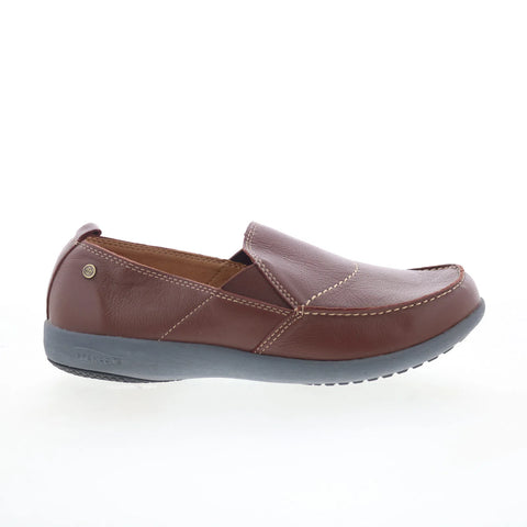 Spenco Siesta Slip-On Leather Mens Brown Wide Loafers Casual Shoes