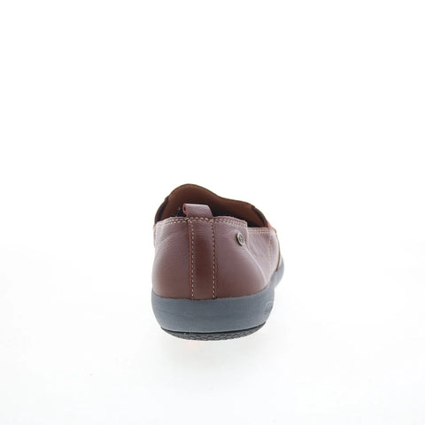 Spenco Siesta Slip-On Leather Mens Brown Wide Loafers Casual Shoes