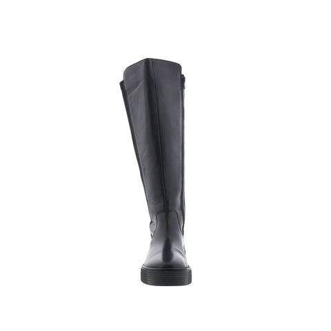 Miz Mooz Siggie Womens Black Leather Zipper Knee High Boots
