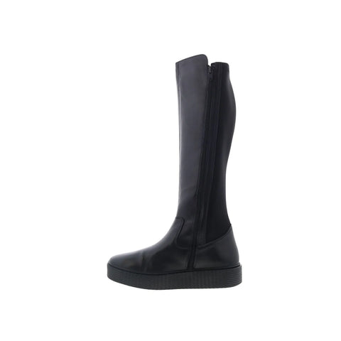 Miz Mooz Siggie Womens Black Leather Zipper Knee High Boots