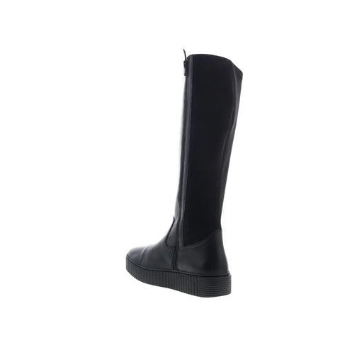 Miz Mooz Siggie Womens Black Leather Zipper Knee High Boots