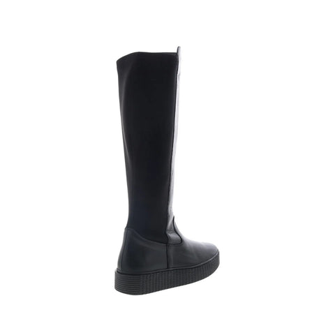 Miz Mooz Siggie Womens Black Leather Zipper Knee High Boots
