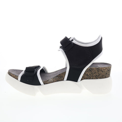 Fly London Sigo SIGO727FLY-005 Womens Black Leather Platform Sandals Shoes