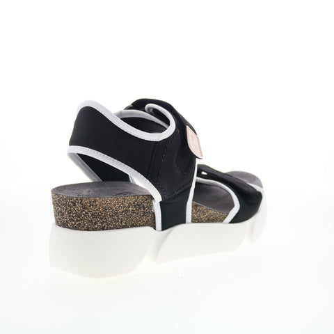 Fly London Sigo SIGO727FLY-005 Womens Black Leather Platform Sandals Shoes