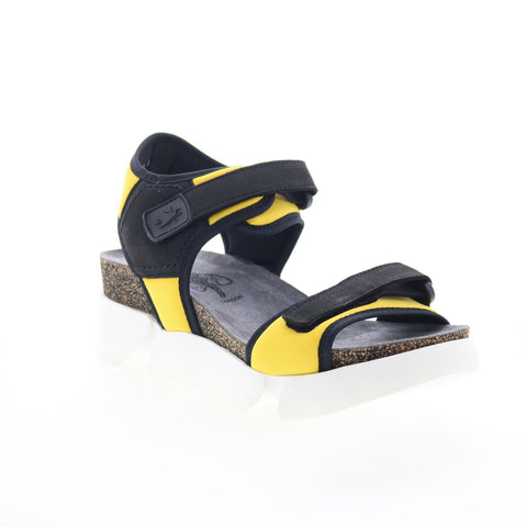Fly London Sigo SIGO727FLY-006 Womens Yellow Leather Platform Sandals Shoes