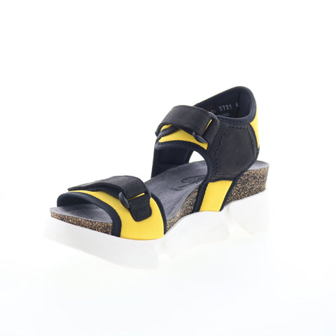 Fly London Sigo SIGO727FLY-006 Womens Yellow Leather Platform Sandals Shoes