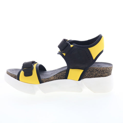 Fly London Sigo SIGO727FLY-006 Womens Yellow Leather Platform Sandals Shoes