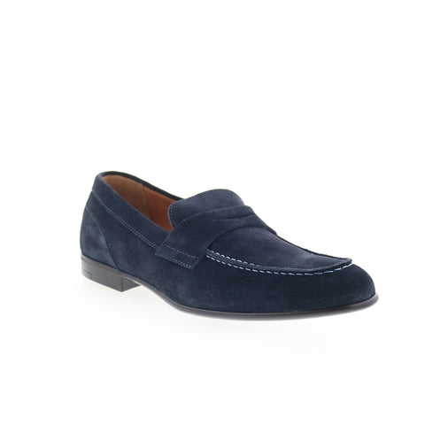 Bruno Magli Silas SILAS1 Mens Blue Suede Loafers & Slip Ons Penny Shoes