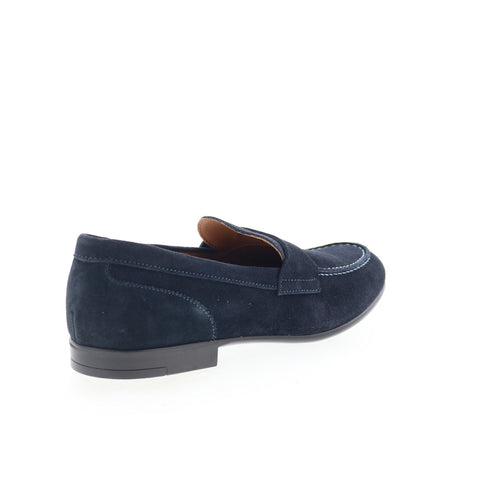 Bruno Magli Silas SILAS1 Mens Blue Suede Loafers & Slip Ons Penny Shoes