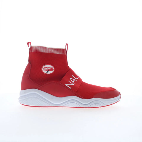 Nautica Silas Youth Mens Red Mesh Slip On Lifestyle Sneakers Shoes