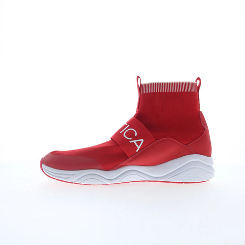 Nautica Silas Youth Mens Red Mesh Slip On Lifestyle Sneakers Shoes