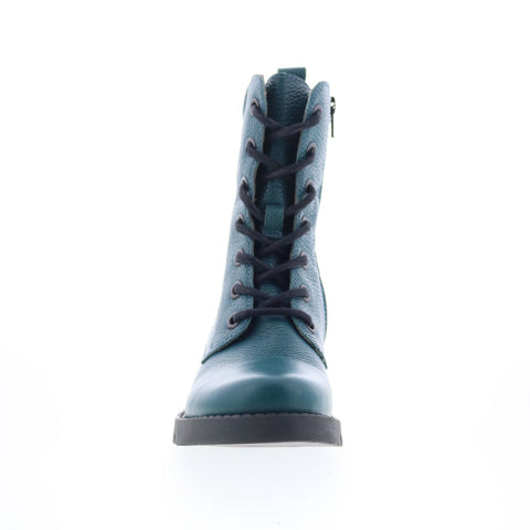 Fly London Silf SILF015FLY-007 Womens Green Leather Casual Dress Boots