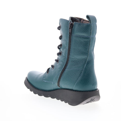Fly London Silf SILF015FLY-007 Womens Green Leather Casual Dress Boots