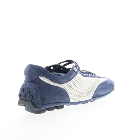 Di Bianco Silverstone Coco Mens White Suede Sneakers Lifestyle Shoes